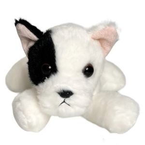 Aurora Flopsie White Black French Bulldog Puppy Dog Stuffed Toy Plush